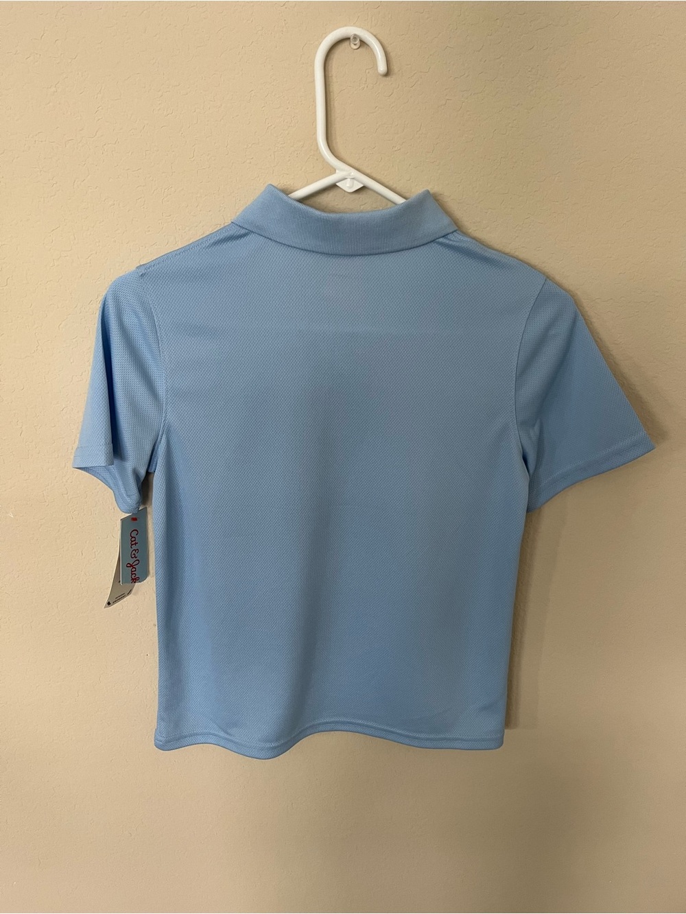 Cat & Jack Boys Light Blue Uniform Polo Shirt NWT Youth Large 10/12 School - Picture 4 of 4